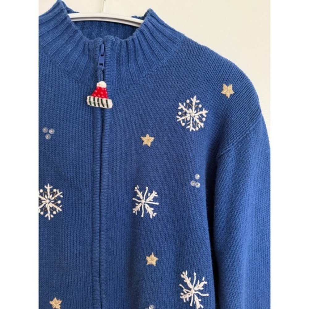 Vintage Snowman Christmas Sweater - Cute “Ugly Christmas Sweater” - Picture 4 of 9